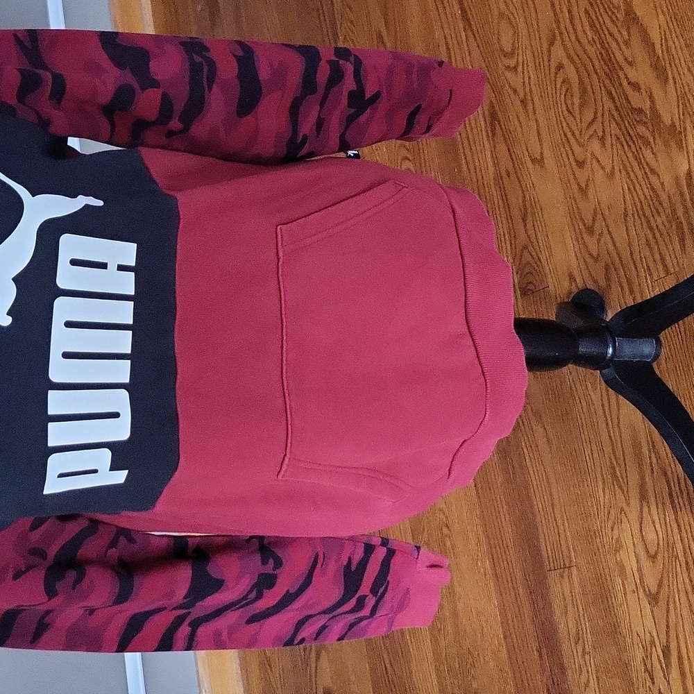 PUMA Red Camo Hoodie Size Small - Picture 3 of 8